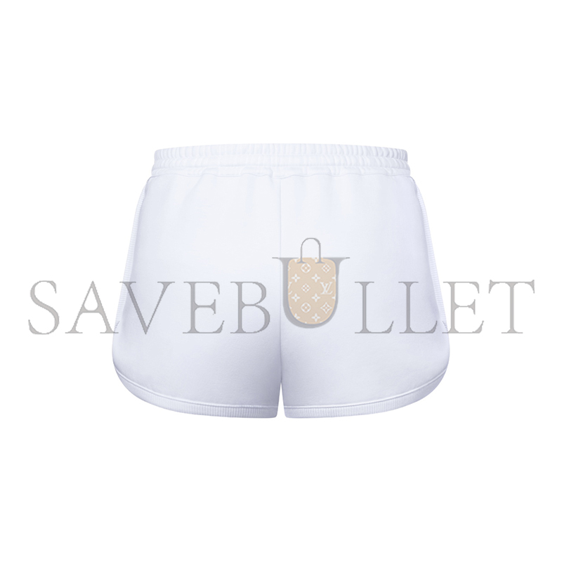 LOUIS VUITTON LEATHER ACCENT JOGGING SHORTS 1AIAGN